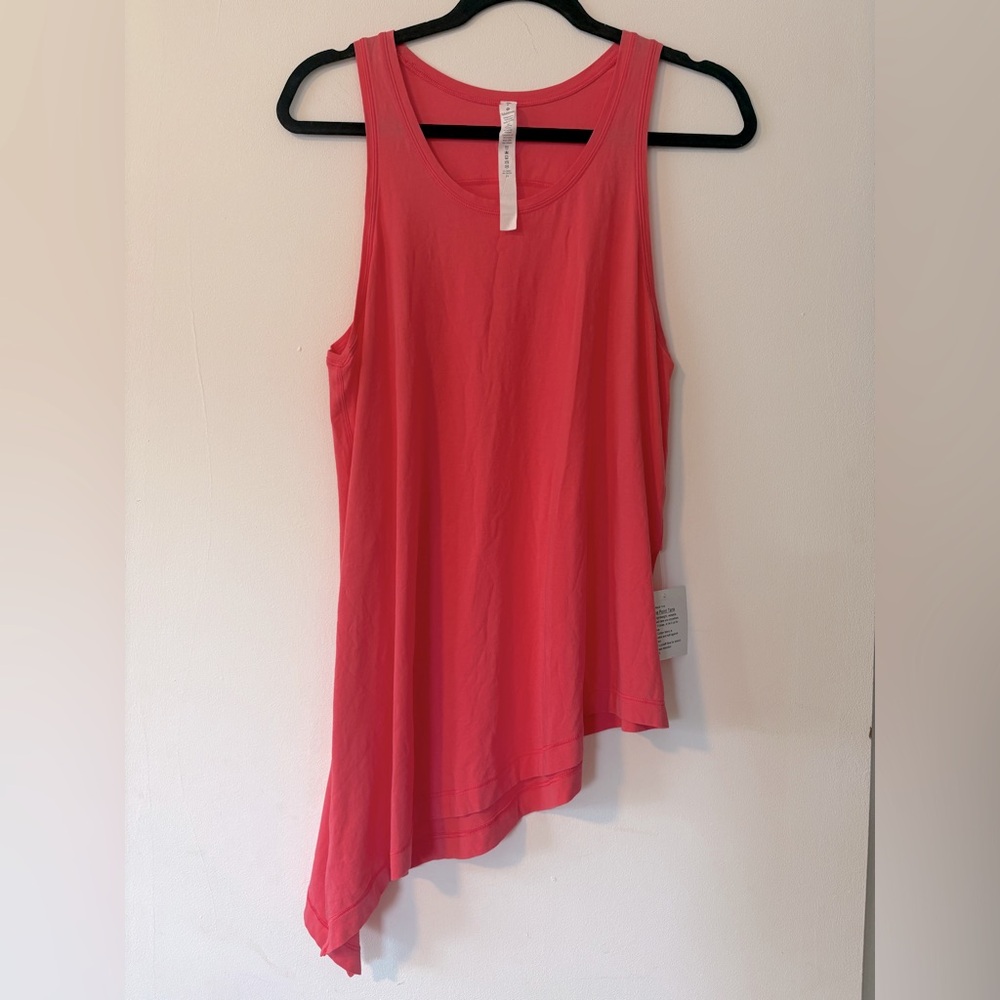 Lululemon To The Point Tank Top Womens Sz 6 Pink Asymmetrical Activewear Yoga